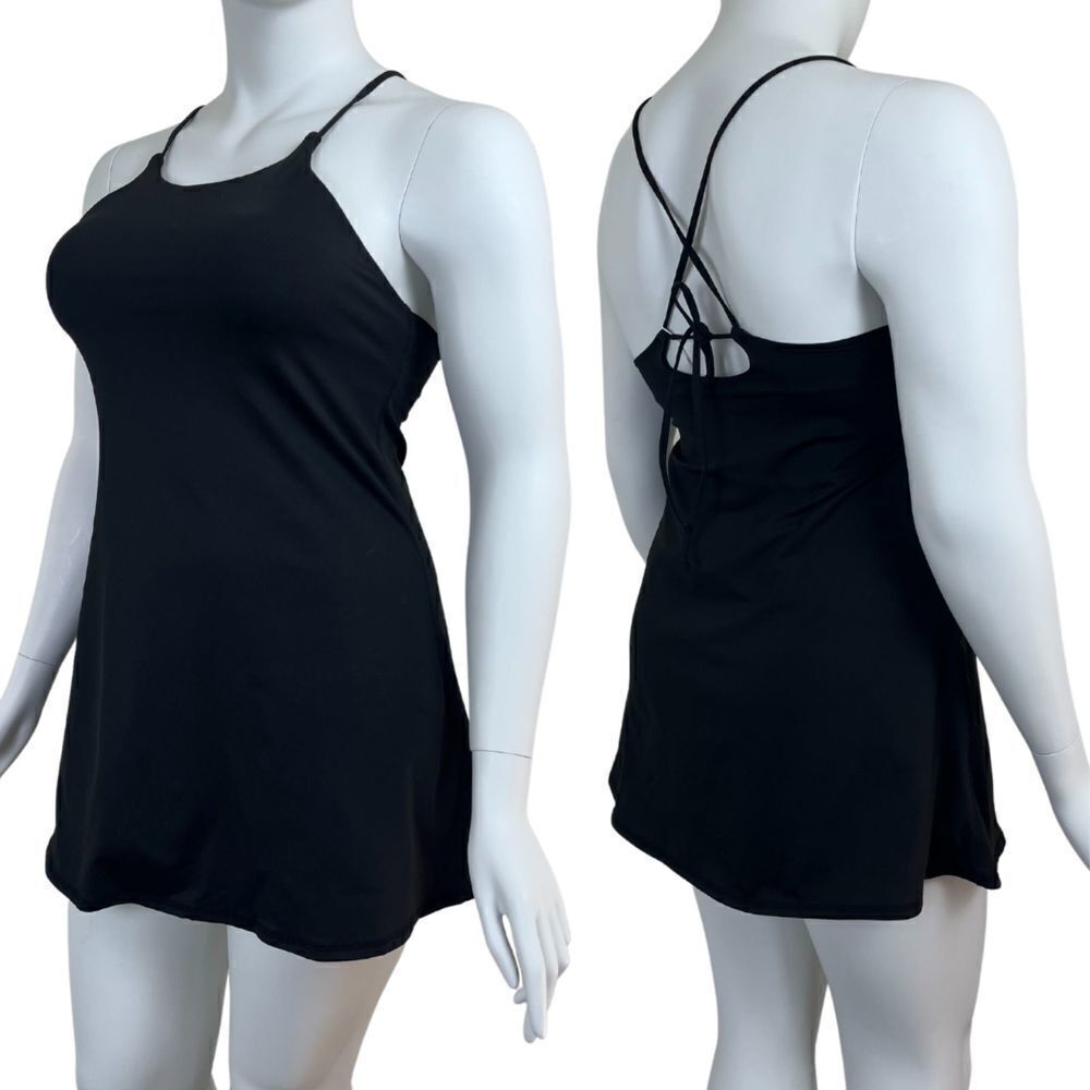 The Halara Everyday Perfection Women Size XL Black Pullover Mini NEW Dress Nylon